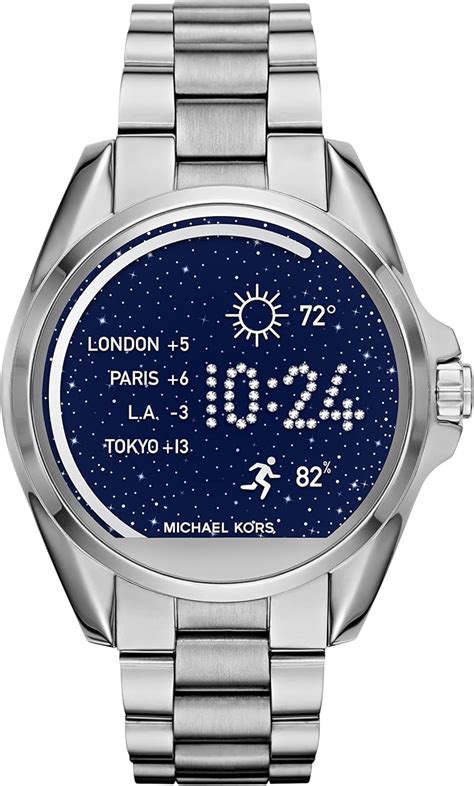 michael kors access bradshaw display smartwatch mkt5012 silver .